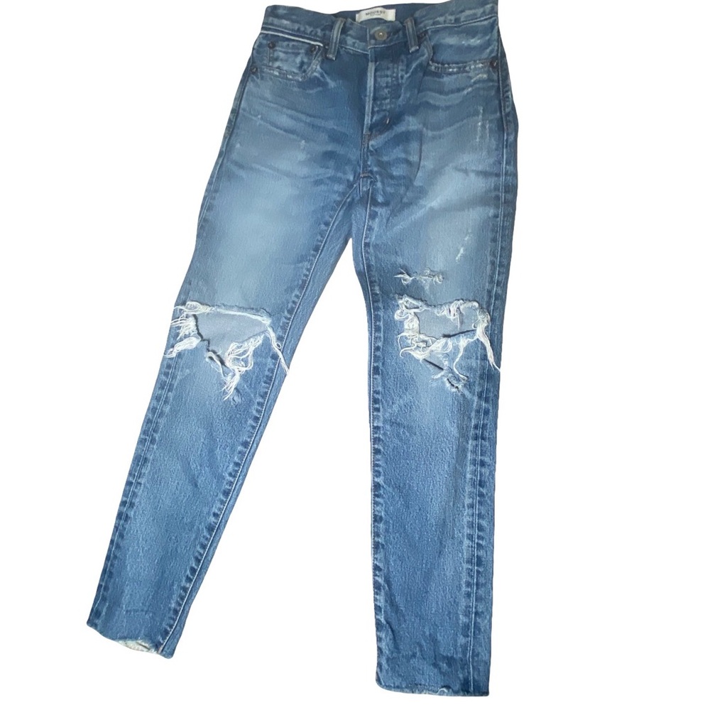 Moussy Distressed Blue Jeans cropped size 24